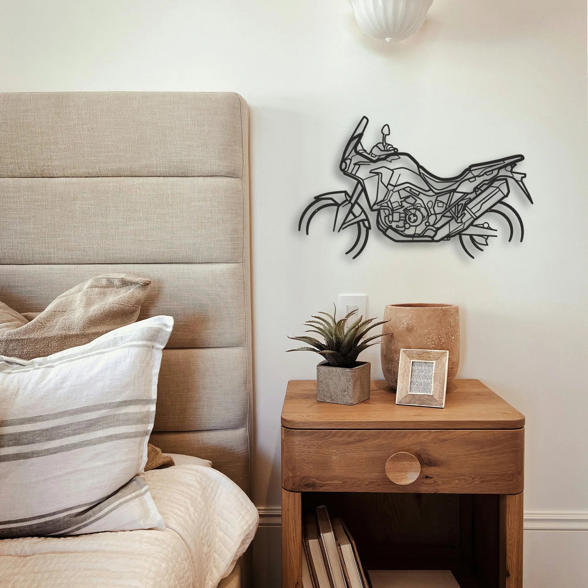 2018 Honda Africa Twin Adventure Sports Classic Motorcycle Silhouette Metal Wall Art - Tinvibe