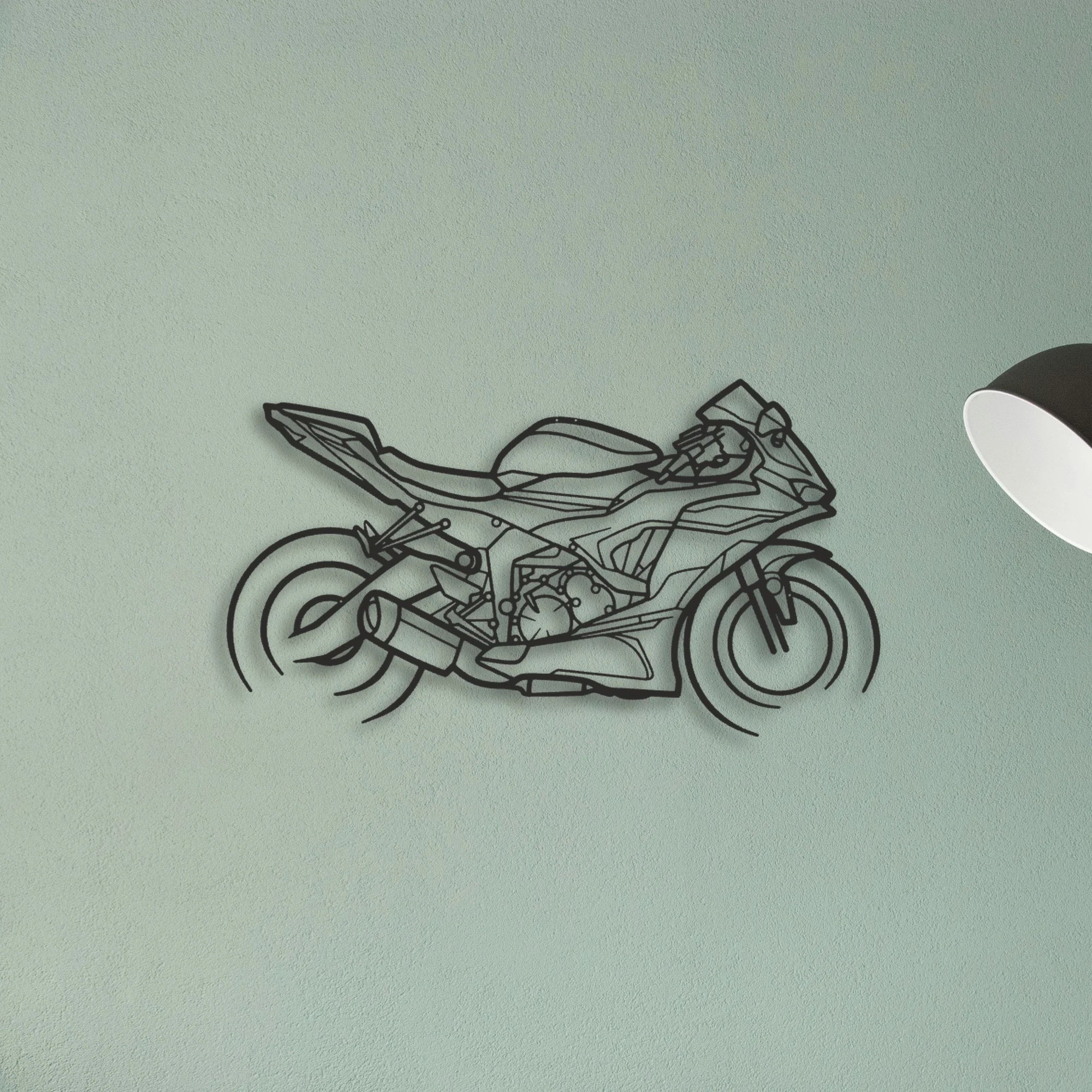 2021 Kawasaki Ninja ZX 6R Classic Motorcycle Silhouette Metal Wall Art - Tinvibe