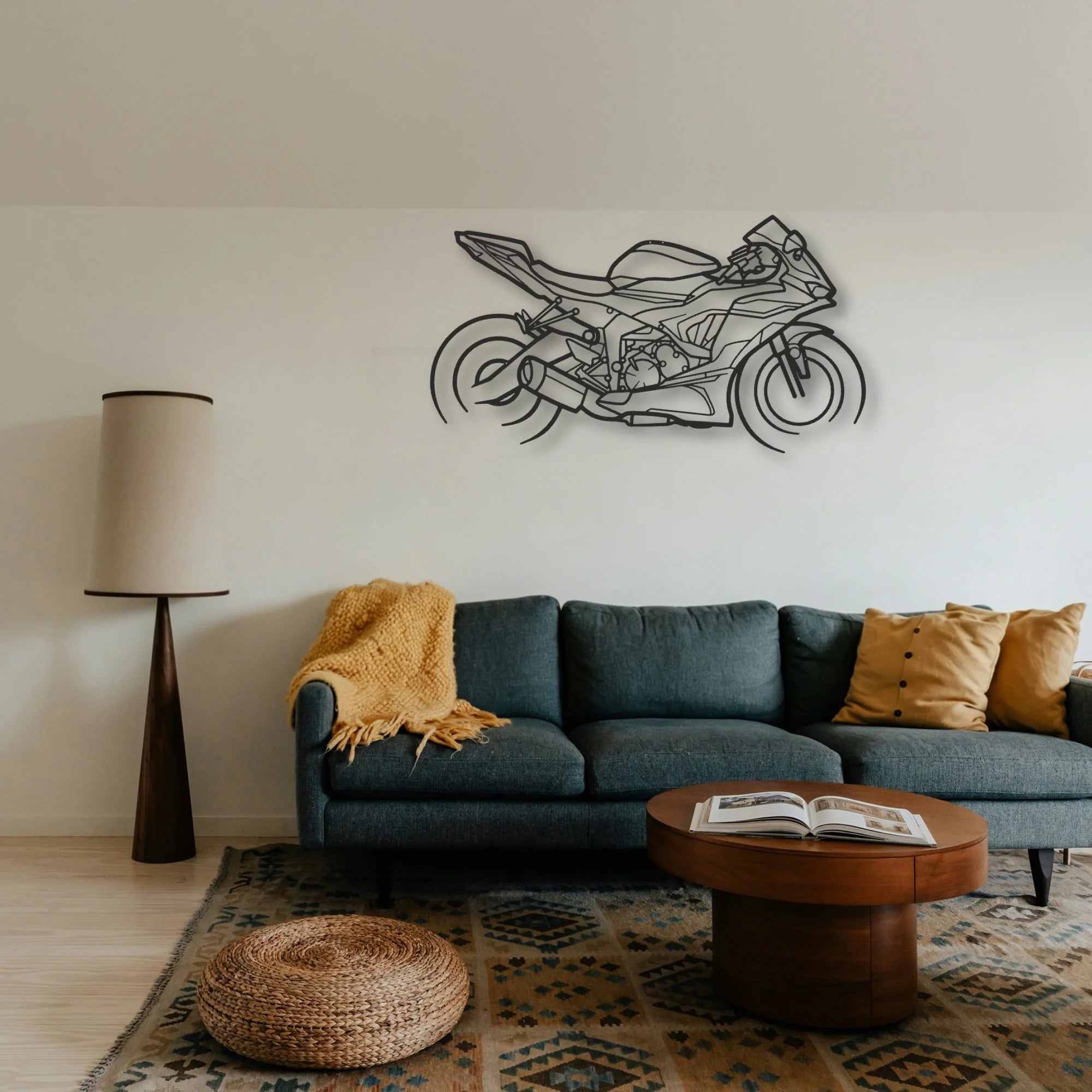 2021 Kawasaki Ninja ZX 6R Classic Motorcycle Silhouette Metal Wall Art - Tinvibe