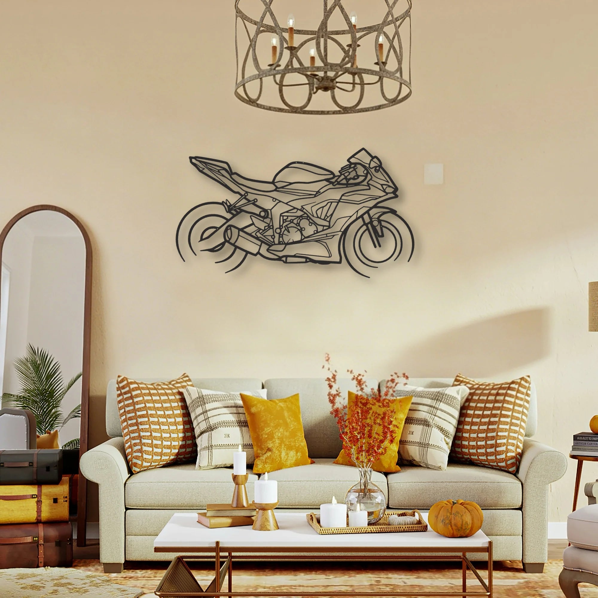 2021 Kawasaki Ninja ZX 6R Classic Motorcycle Silhouette Metal Wall Art - Tinvibe