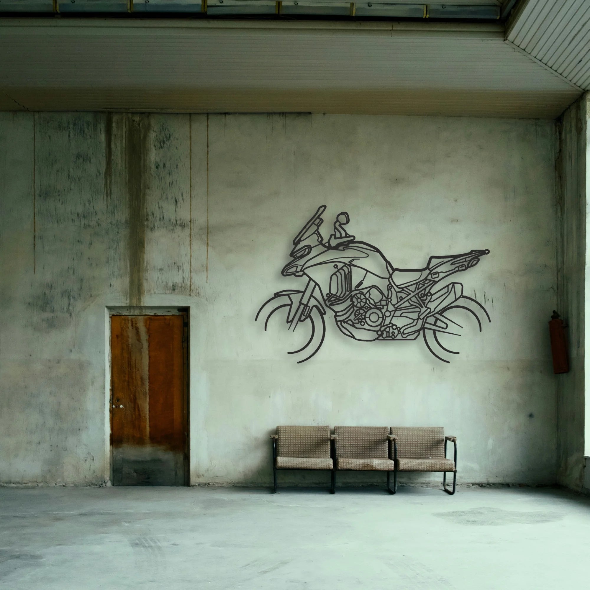 2024 Ducati Multistrada V4 S Classic Motorcycle Silhouette Metal Wall Art - Tinvibe
