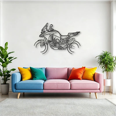 2024 Ducati Multistrada V4 S Classic Motorcycle Silhouette Metal Wall Art - Tinvibe