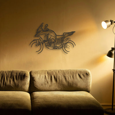 2024 Ducati Multistrada V4 S Classic Motorcycle Silhouette Metal Wall Art - Tinvibe