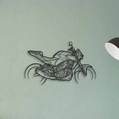 2025 Yamaha MT Classic Motorcycle Silhouette Metal Wall Art - Tinvibe