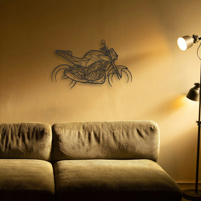 2025 Yamaha MT Classic Motorcycle Silhouette Metal Wall Art - Tinvibe