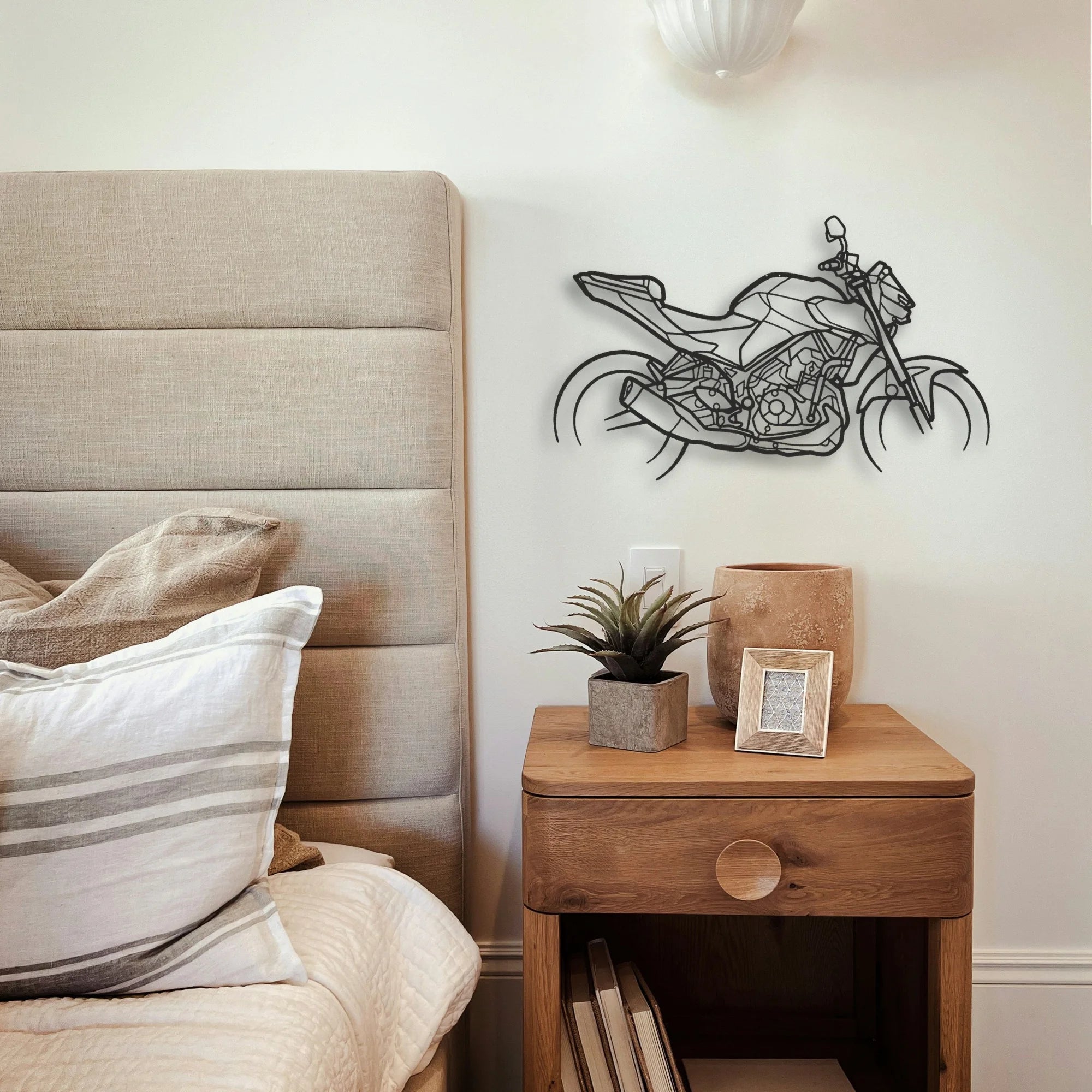 2025 Yamaha MT Classic Motorcycle Silhouette Metal Wall Art - Tinvibe