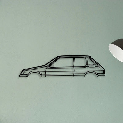 205 GTI 2 Classic Silhouette Metal Wall Art - Tinvibe