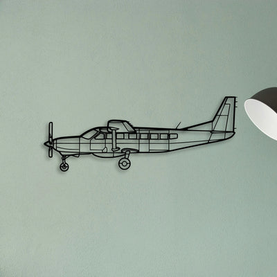 206 Turbo Stationair Classic Aircraft Silhouette Metal Wall Art - Tinvibe