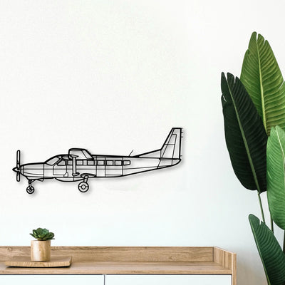 206 Turbo Stationair Classic Aircraft Silhouette Metal Wall Art - Tinvibe