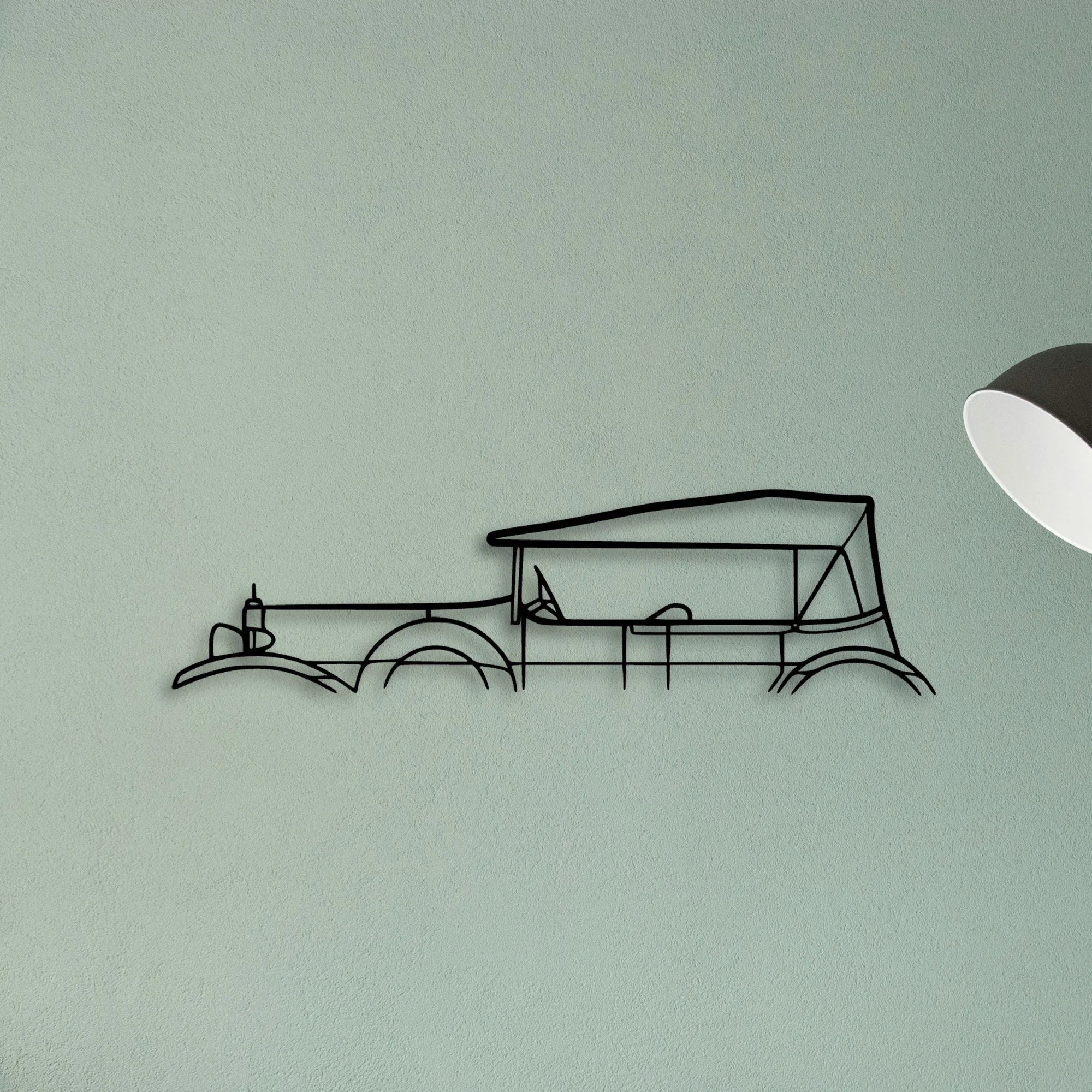 20 40 Tourer 1924 Classic Silhouette Metal Wall Art - Tinvibe