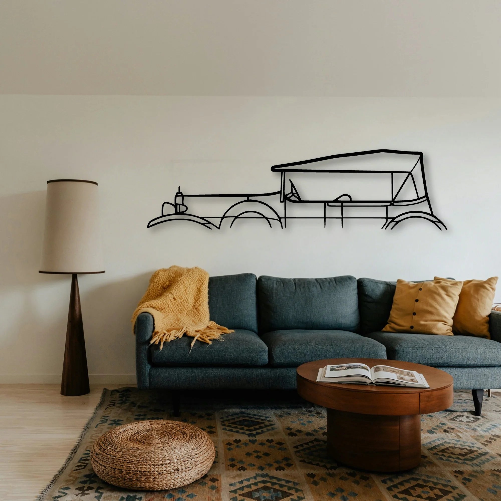 20 40 Tourer 1924 Classic Silhouette Metal Wall Art - Tinvibe
