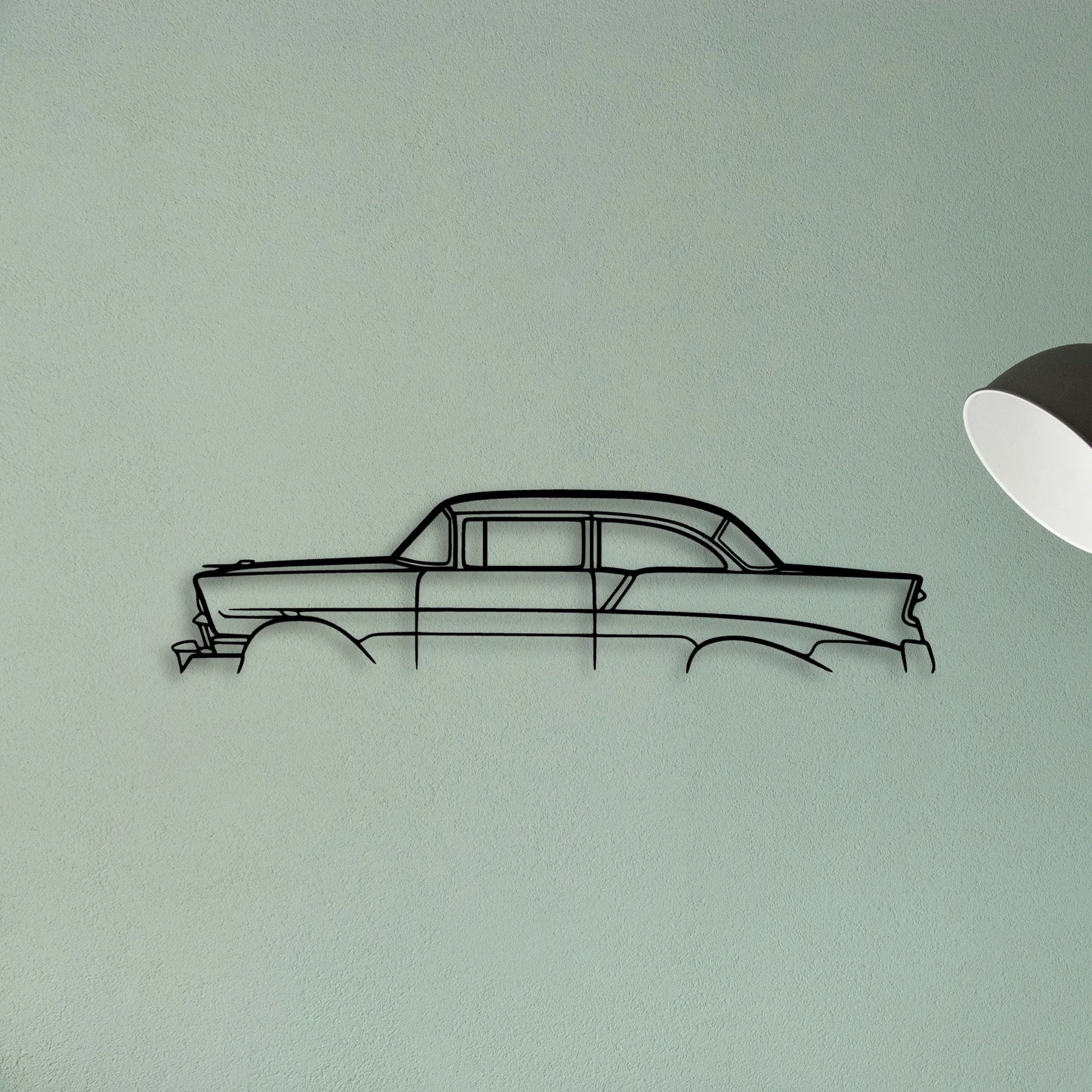 210 1956 Classic Silhouette Metal Wall Art - Tinvibe