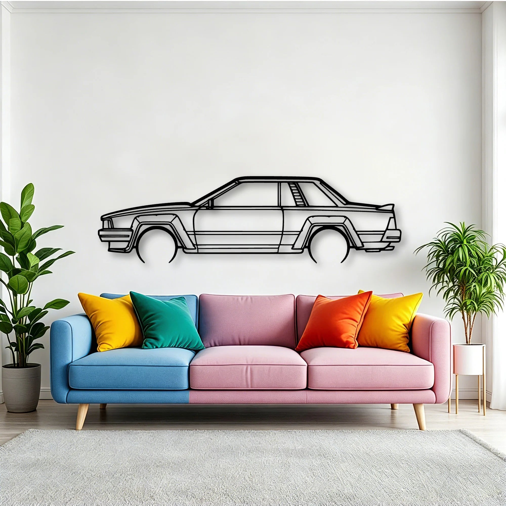 240RS 1983 Classic Silhouette Metal Wall Art - Tinvibe