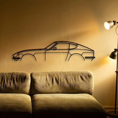 240z 280z Classic Silhouette Metal Wall Art - Tinvibe