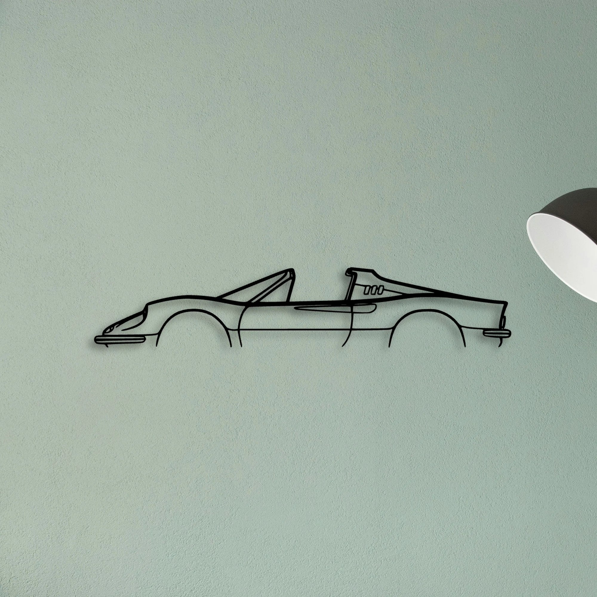 246 GTS Dino Classic Silhouette Metal Wall Art - Tinvibe