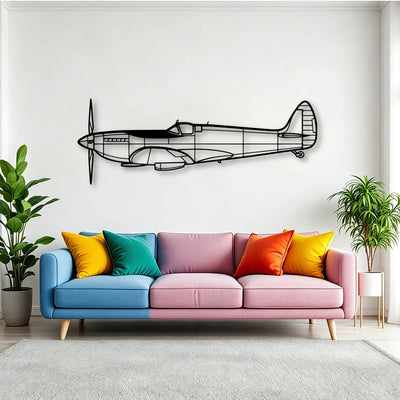 270 Turbo Renegade Classic Aircraft Silhouette Metal Wall Art - Tinvibe