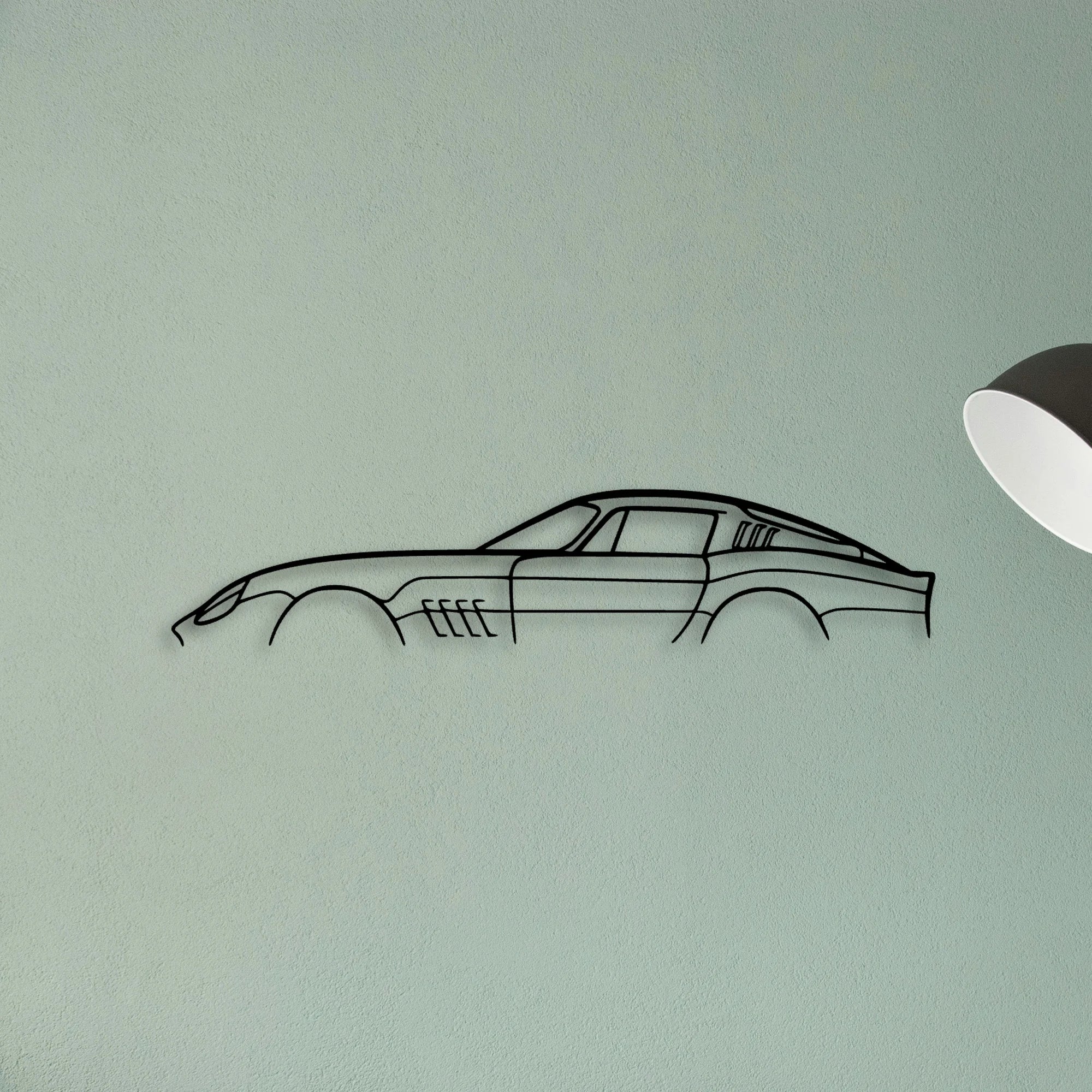275 GTB 1966 Classic Silhouette Metal Wall Art - Tinvibe