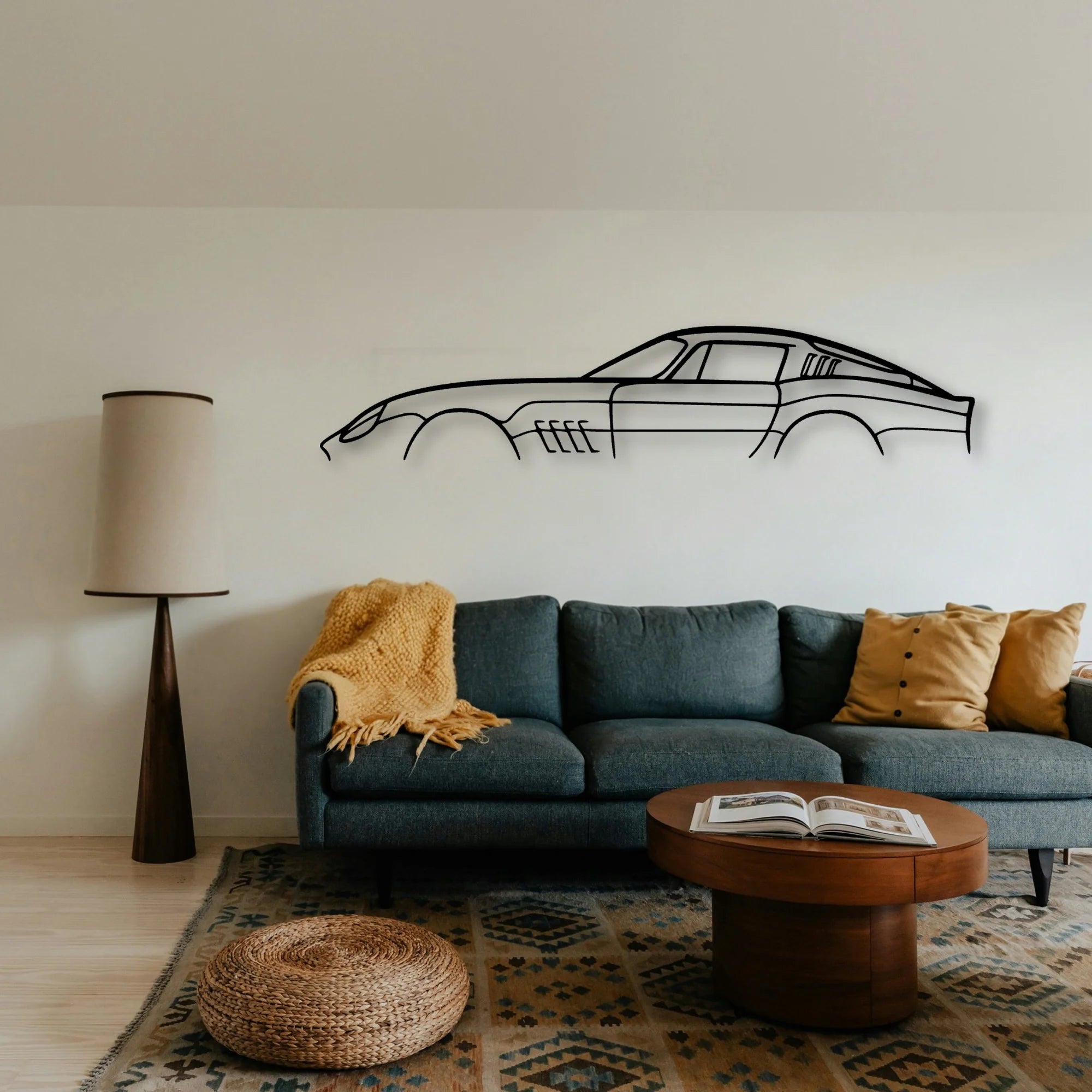 275 GTB 1966 Classic Silhouette Metal Wall Art - Tinvibe