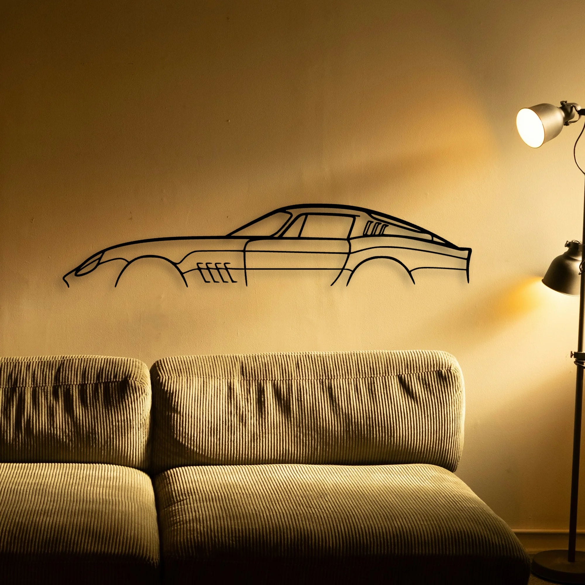 275 GTB 1966 Classic Silhouette Metal Wall Art - Tinvibe