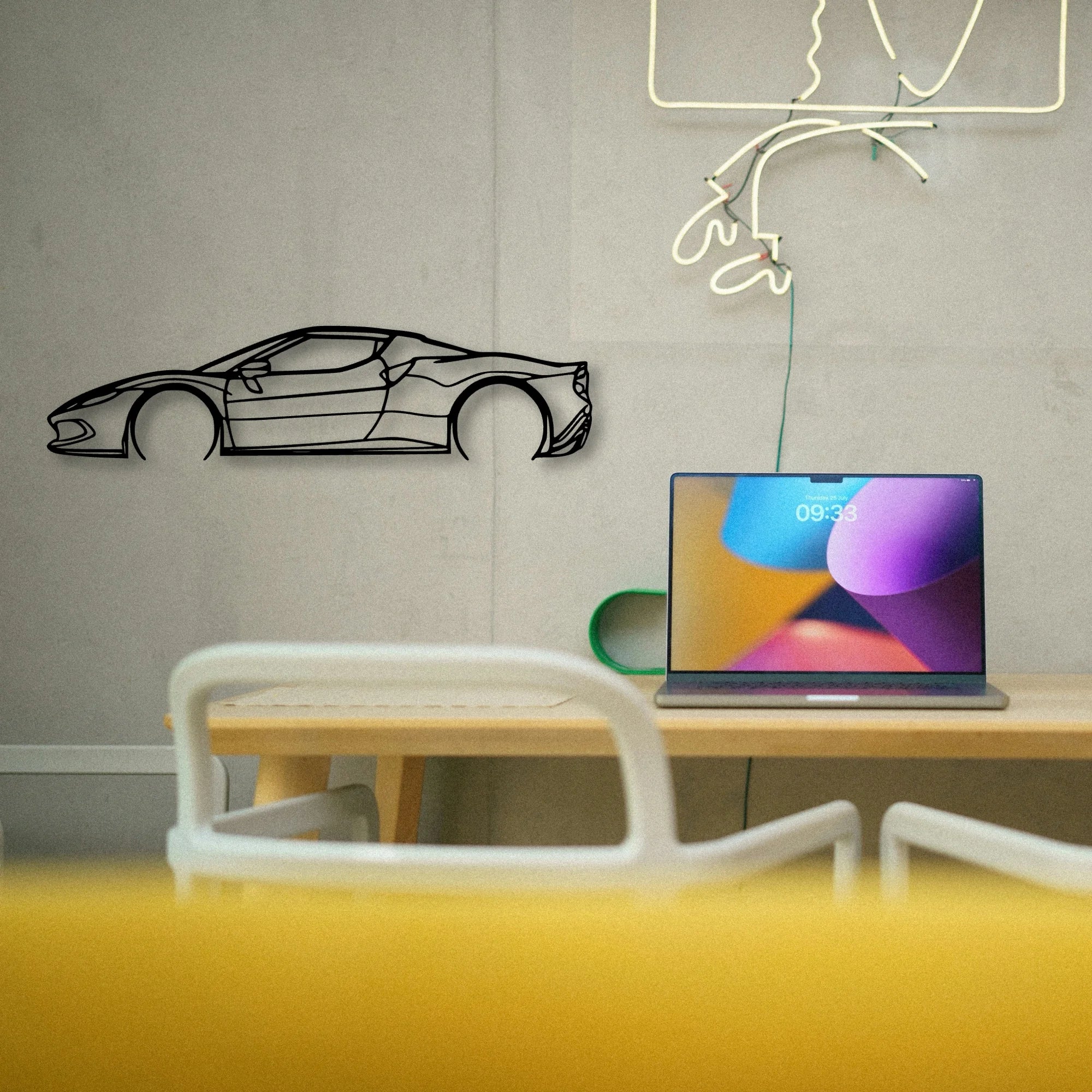 296 GTB Classic Silhouette Metal Wall Art - Tinvibe