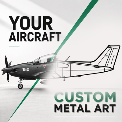 Your Custom Aircraft Silhouette Metal Art Service - Tinvibe