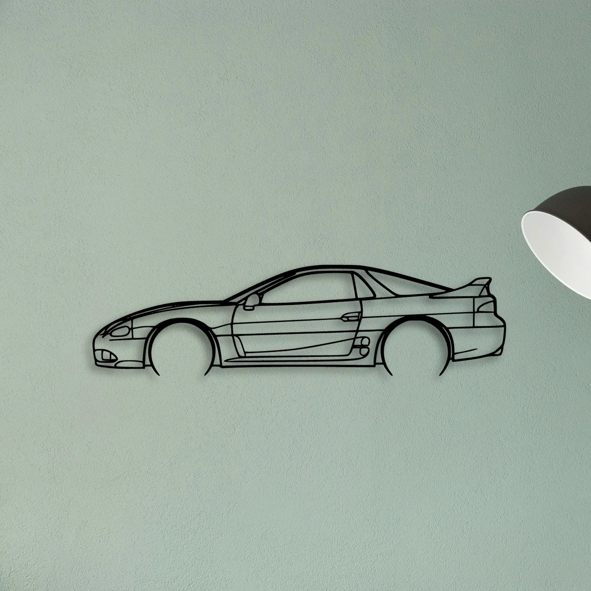 3000GT VR4 1998 Classic Silhouette Metal Wall Art - Tinvibe