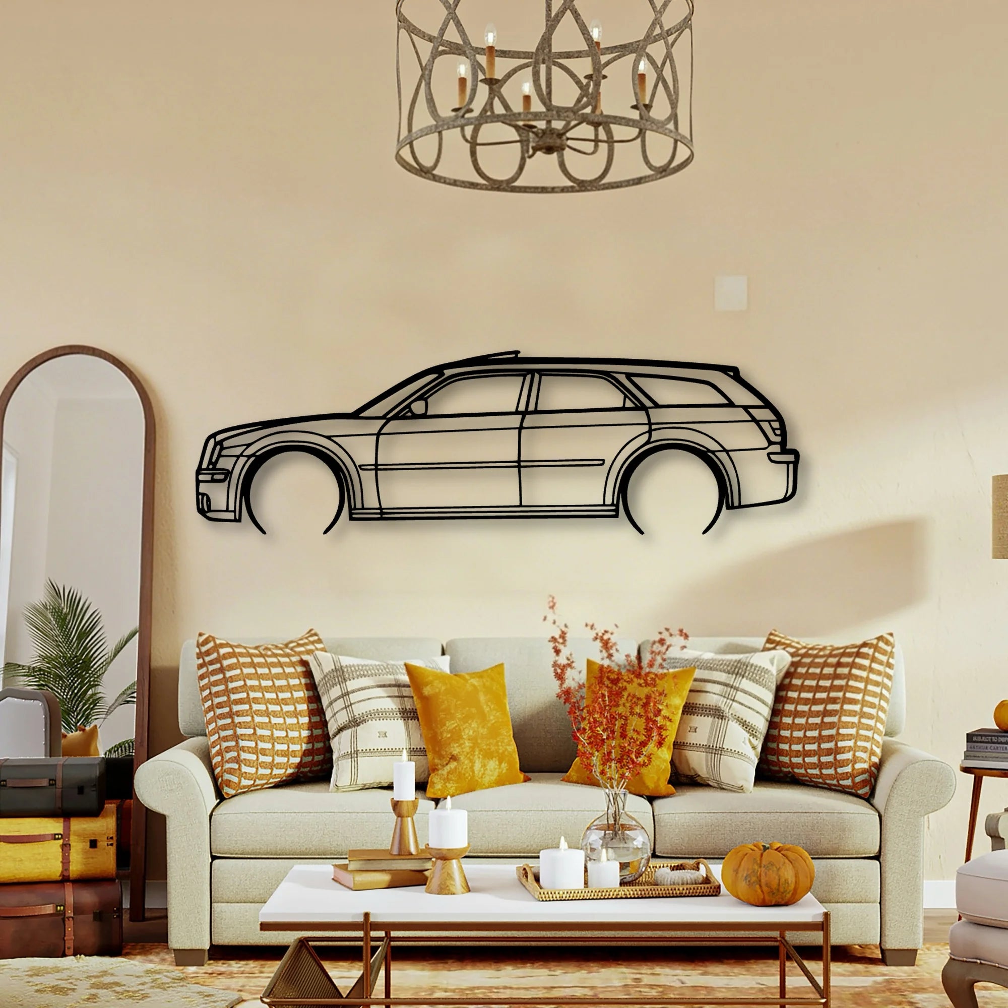 300C 2006 Touring Classic Silhouette Metal Wall Art - Tinvibe