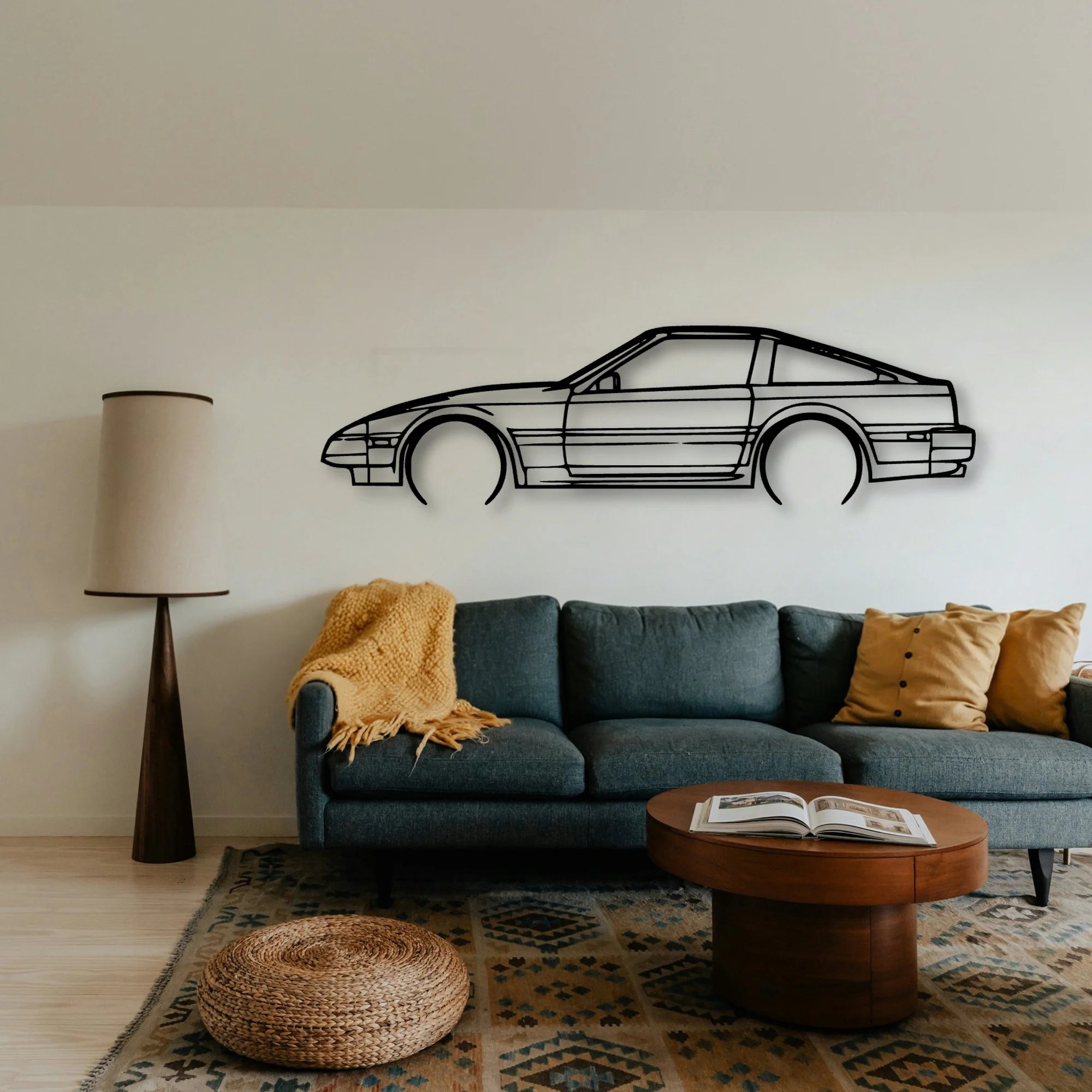 300ZX 1984 Classic Silhouette Metal Wall Art - Tinvibe