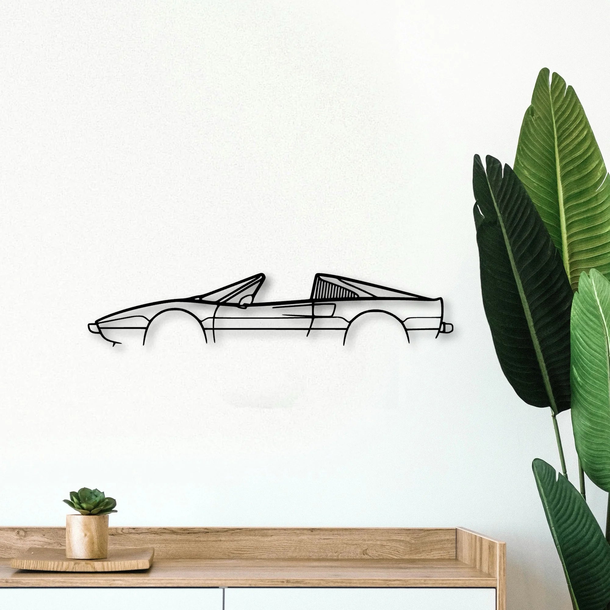 308 GTS 1978 Classic Silhouette Metal Wall Art - Tinvibe