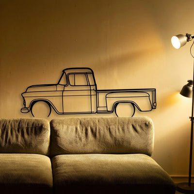 3100 1957 2 Classic Silhouette Metal Wall Art - Tinvibe