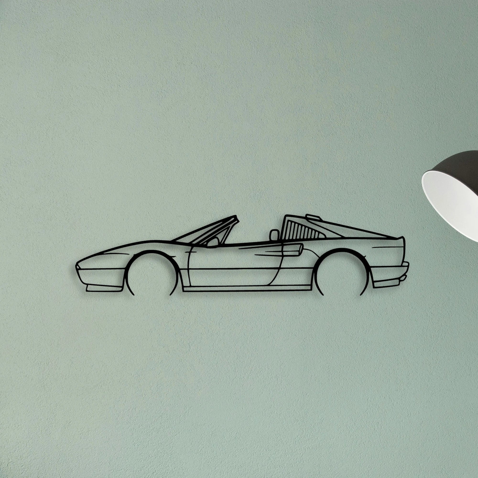 328 GTS 2 Classic Silhouette Metal Wall Art - Tinvibe