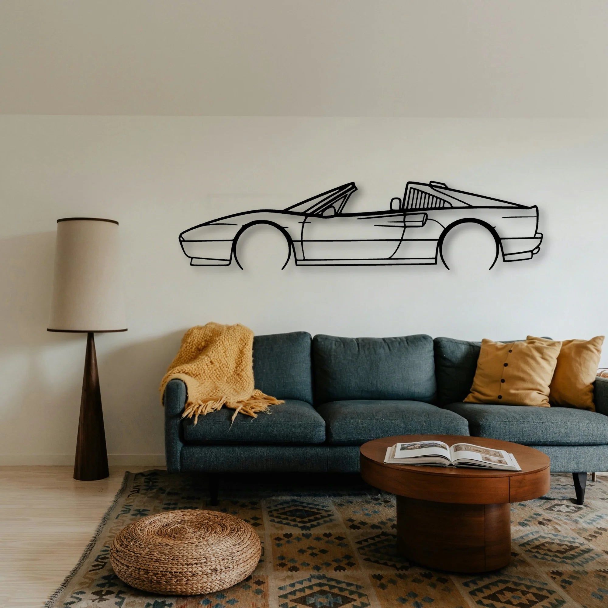 328 GTS 2 Classic Silhouette Metal Wall Art - Tinvibe