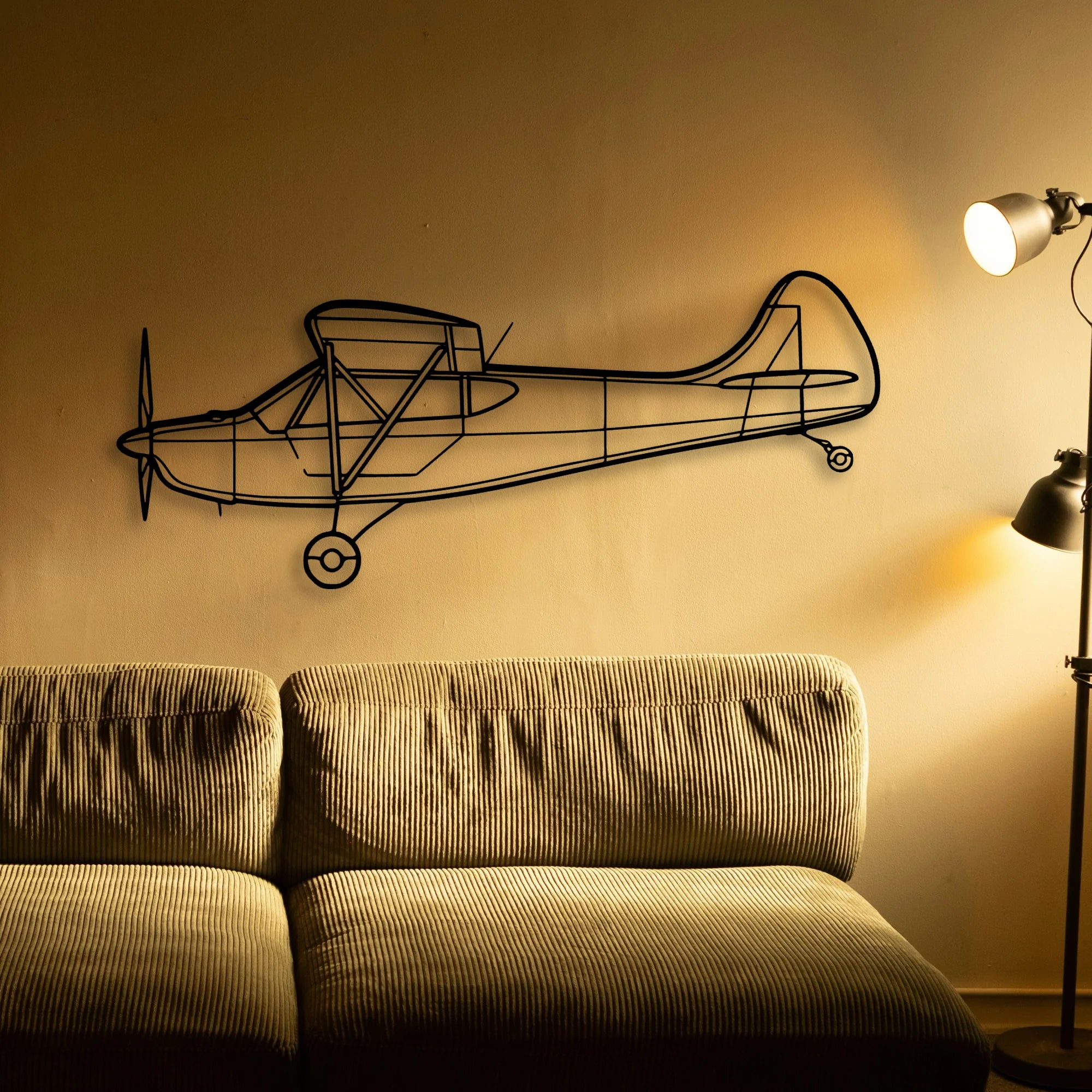 421C 3 Classic Aircraft Silhouette Metal Wall Art - Tinvibe