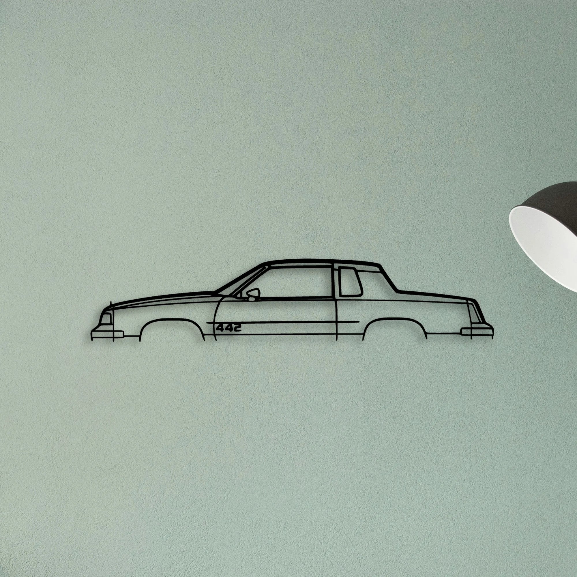 442 1987 Classic Silhouette Metal Wall Art - Tinvibe
