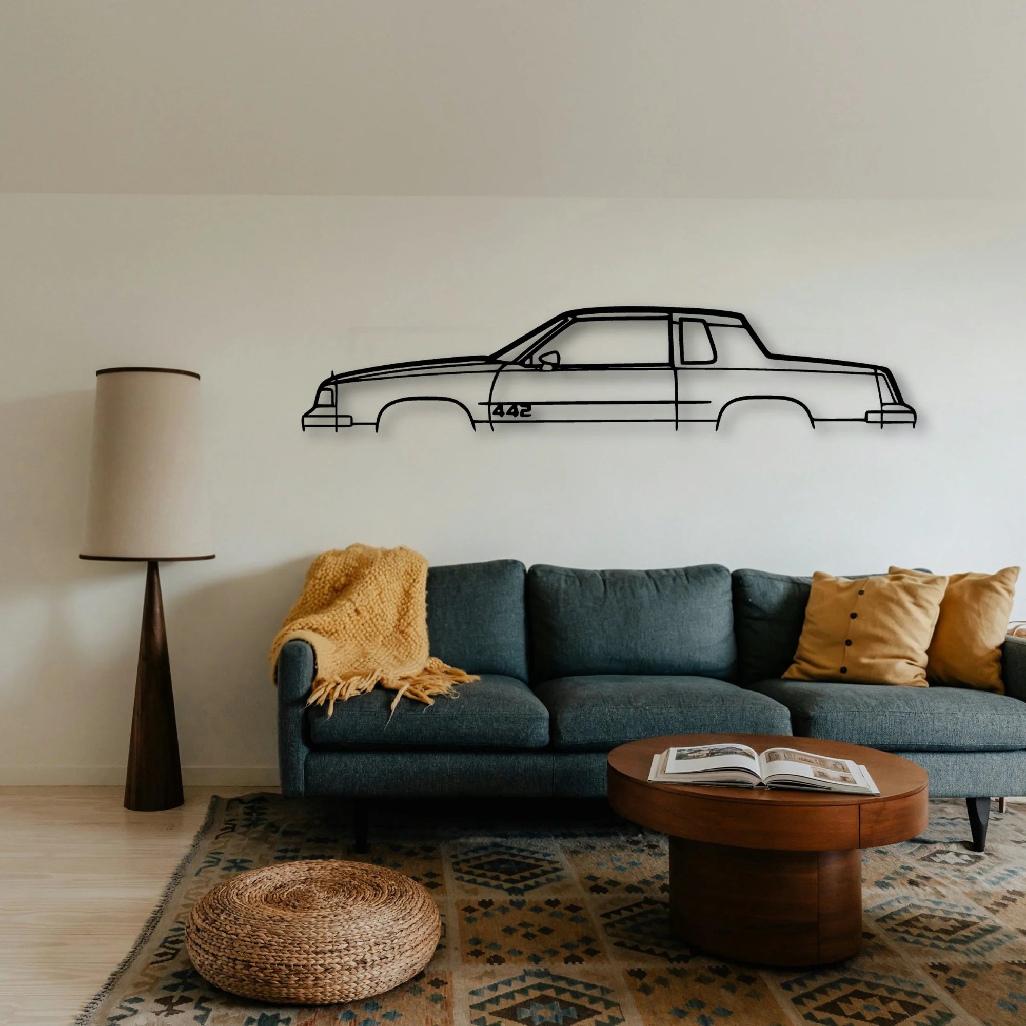 442 1987 Classic Silhouette Metal Wall Art - Tinvibe