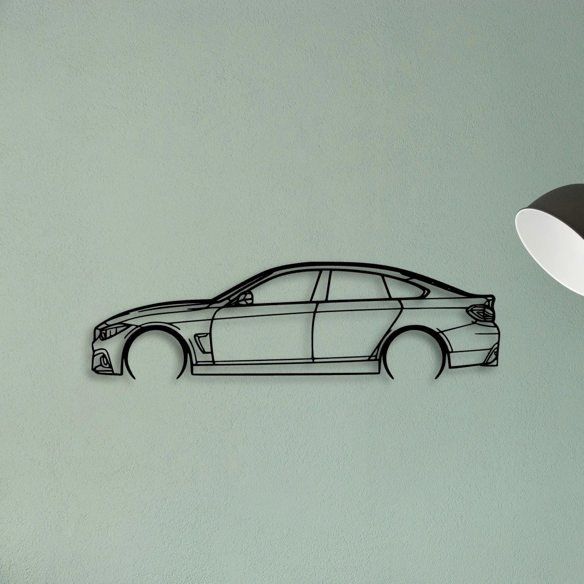 4 Series Gran Coupe 2019 Classic Silhouette Metal Wall Art - Tinvibe