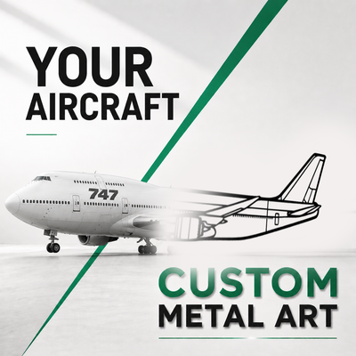 Your Custom Aircraft Silhouette Metal Art Service - Tinvibe