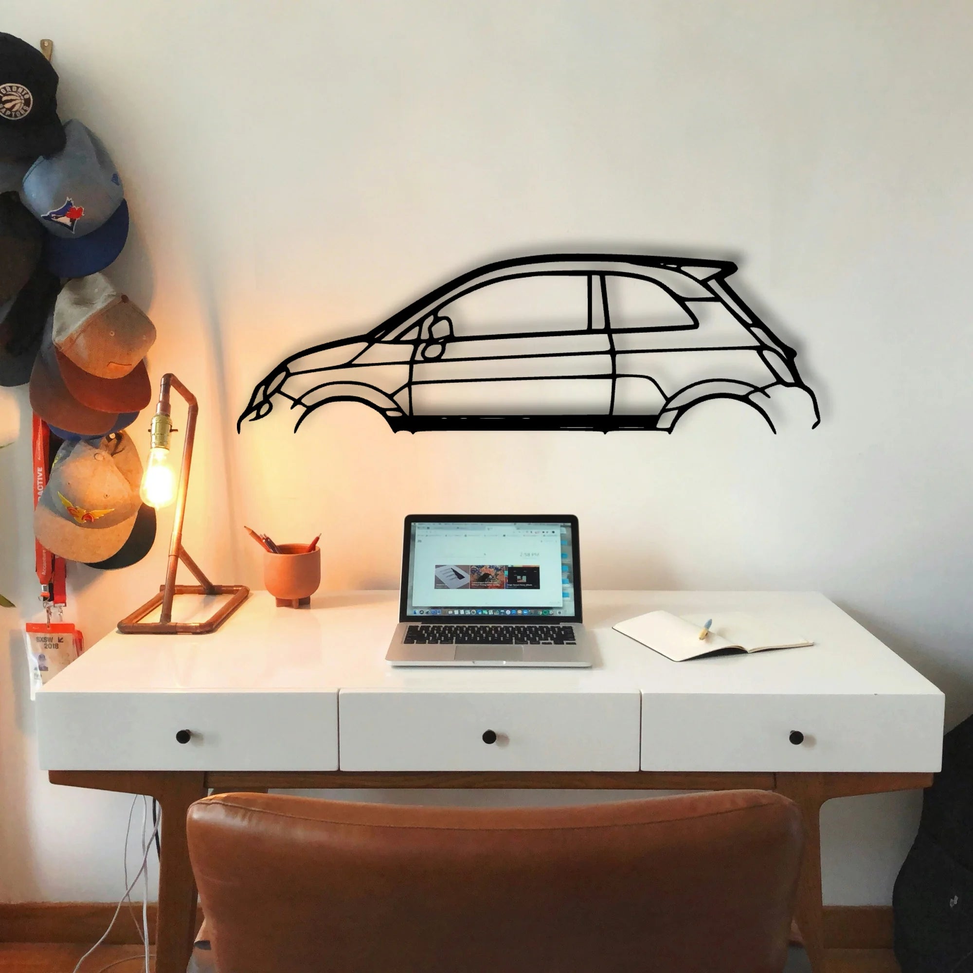 500 Abarth Classic Silhouette Metal Wall Art - Tinvibe