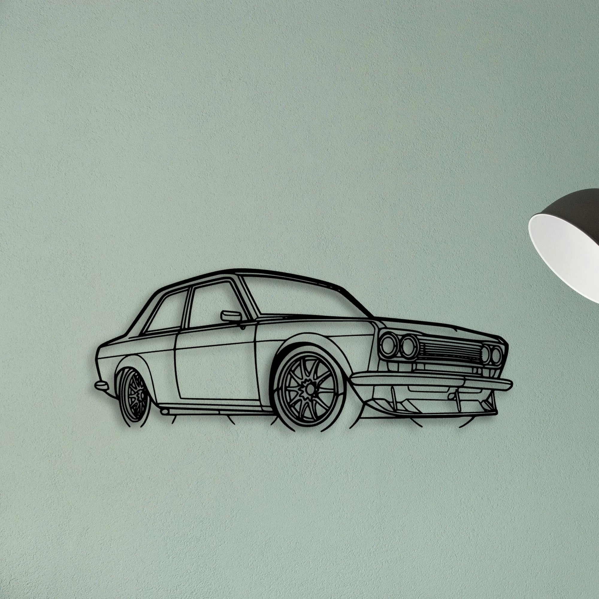 510 1973 Angle Classic Silhouette Metal Wall Art - Tinvibe