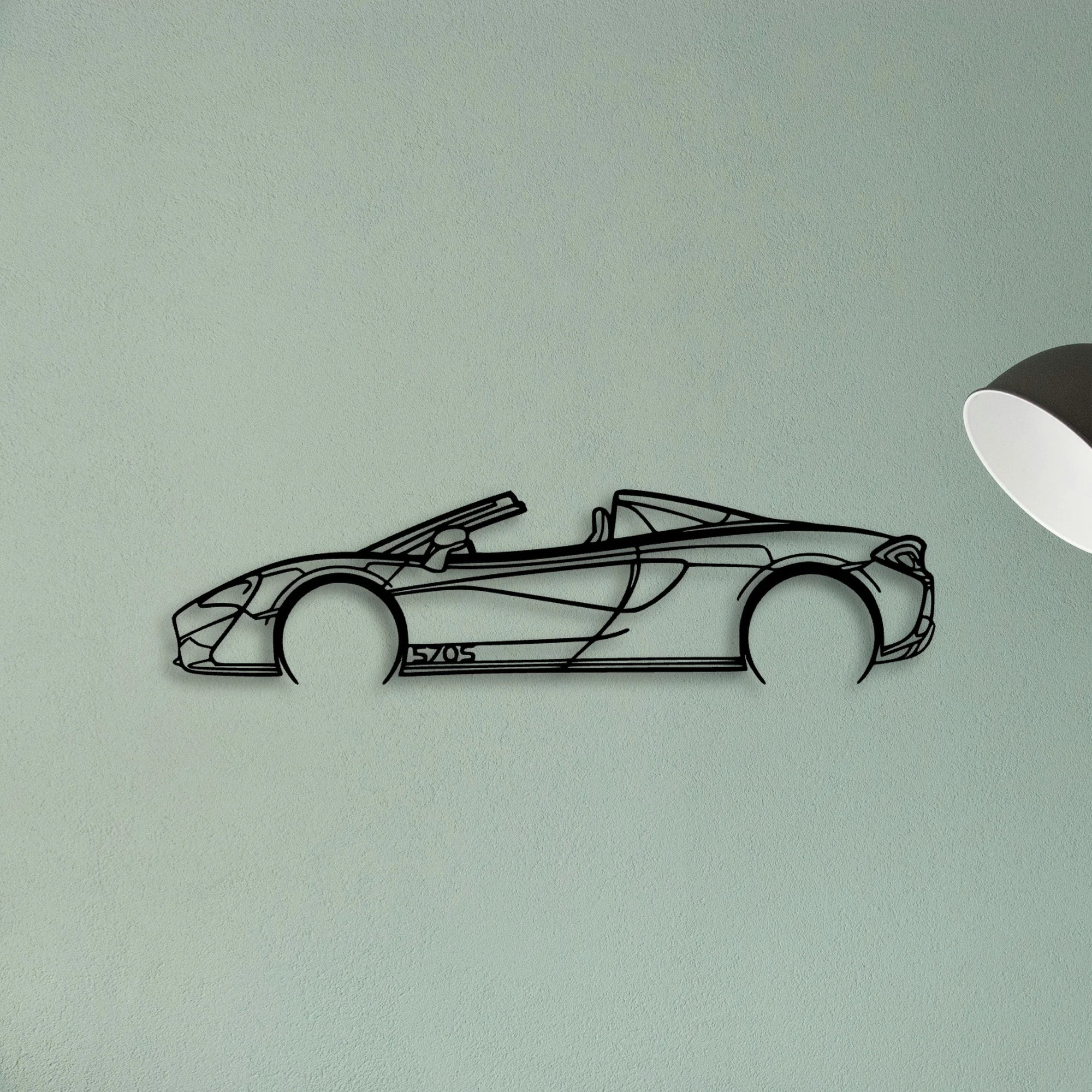 570S Convertible Classic Silhouette Metal Wall Art - Tinvibe