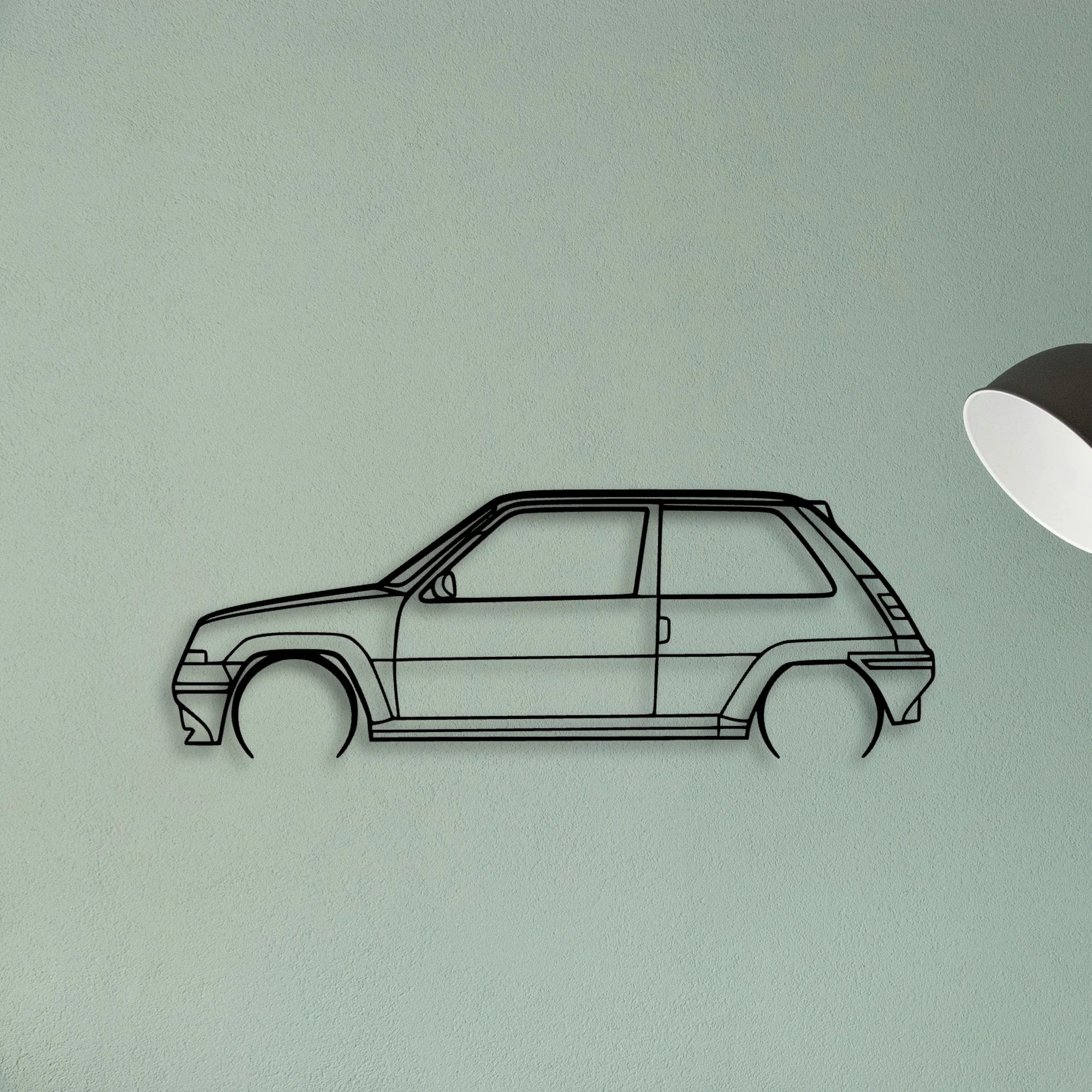 5 GT Turbo Classic Silhouette Metal Wall Art - Tinvibe