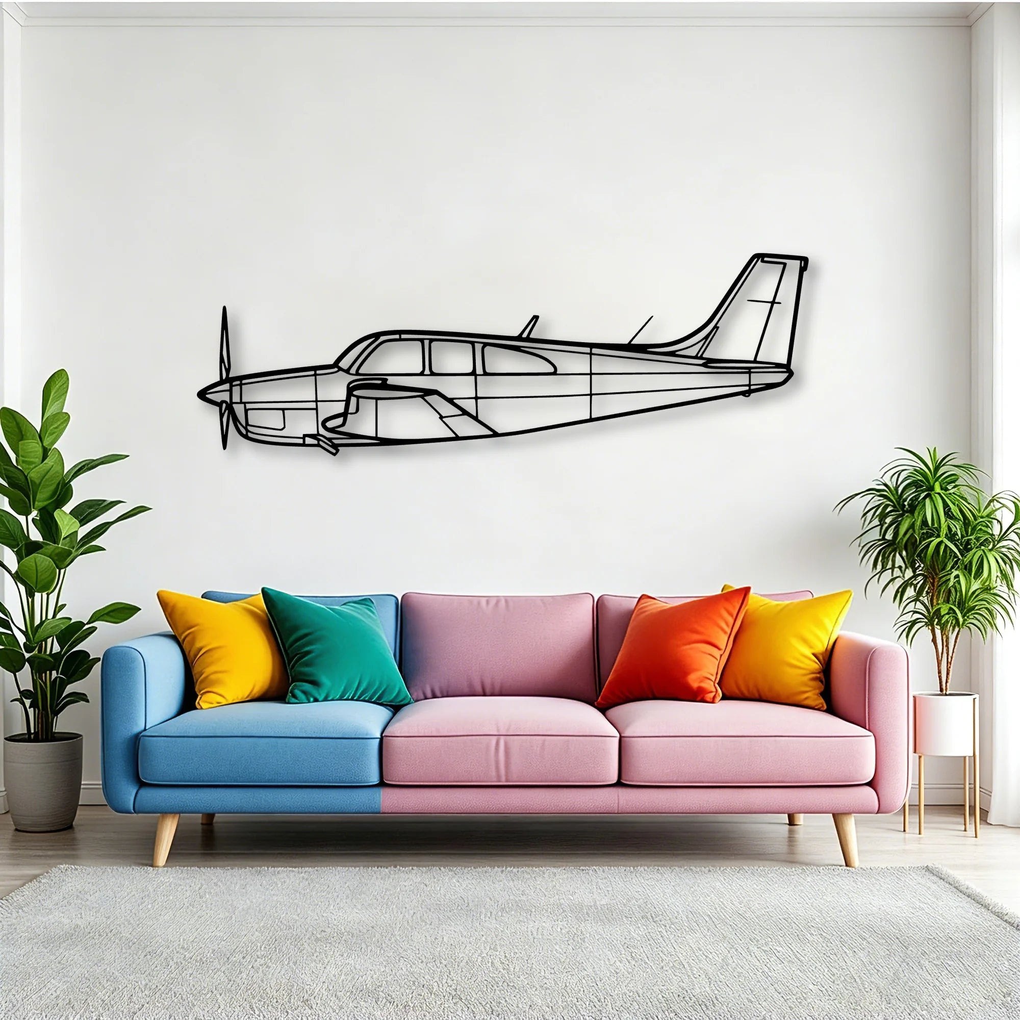 600M Sls 2 Classic Aircraft Silhouette Metal Wall Art - Tinvibe