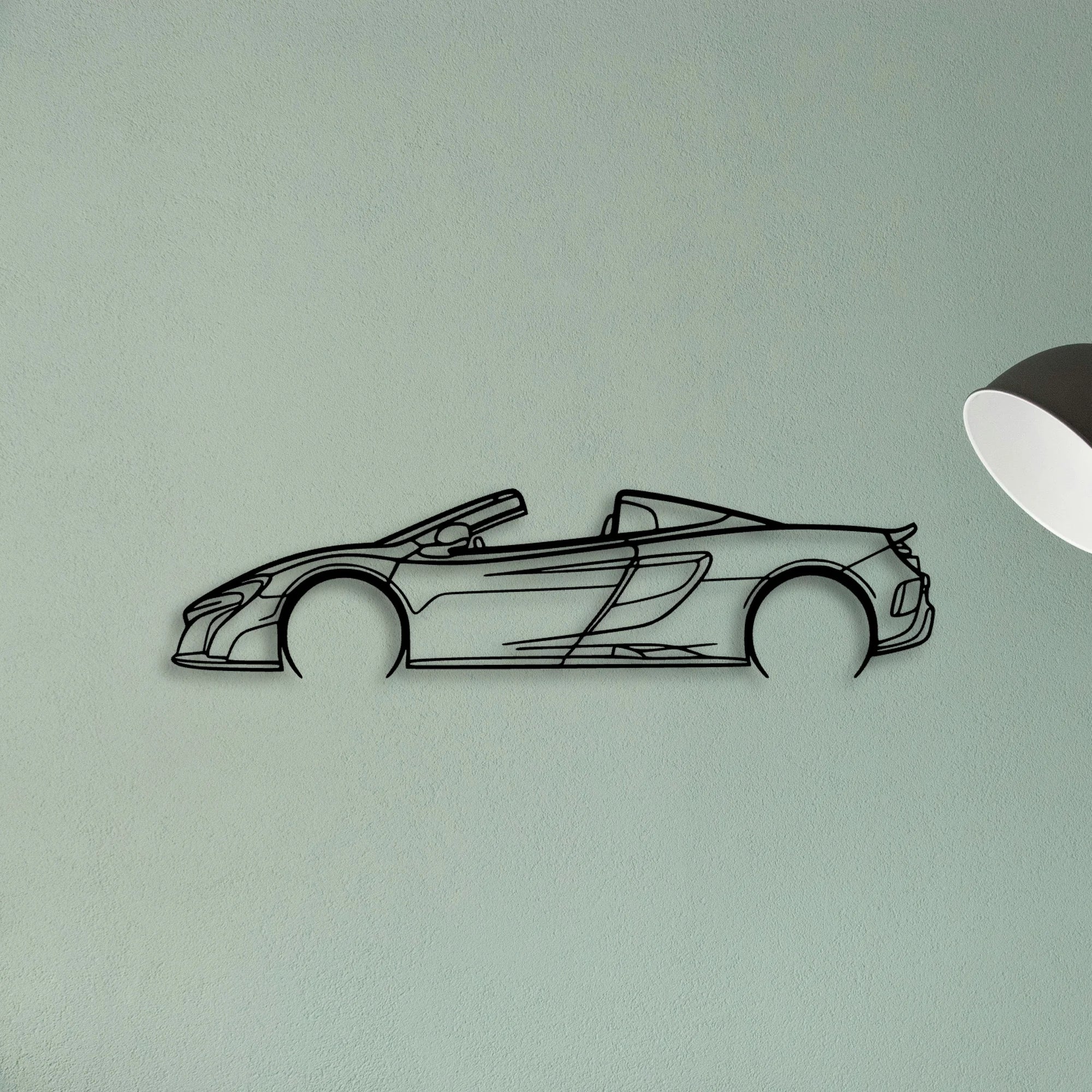 675 LT Spider Classic Silhouette Metal Wall Art - Tinvibe