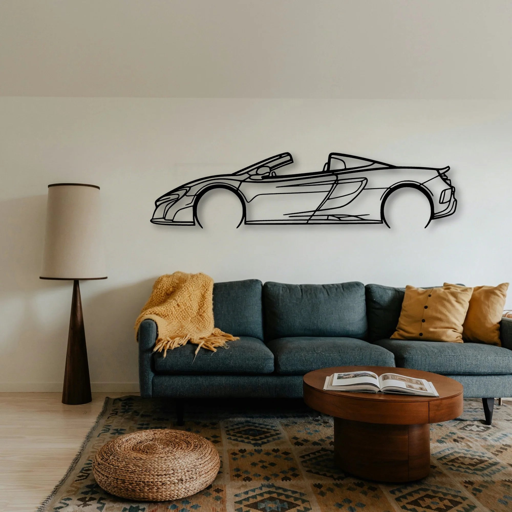 675 LT Spider Classic Silhouette Metal Wall Art - Tinvibe
