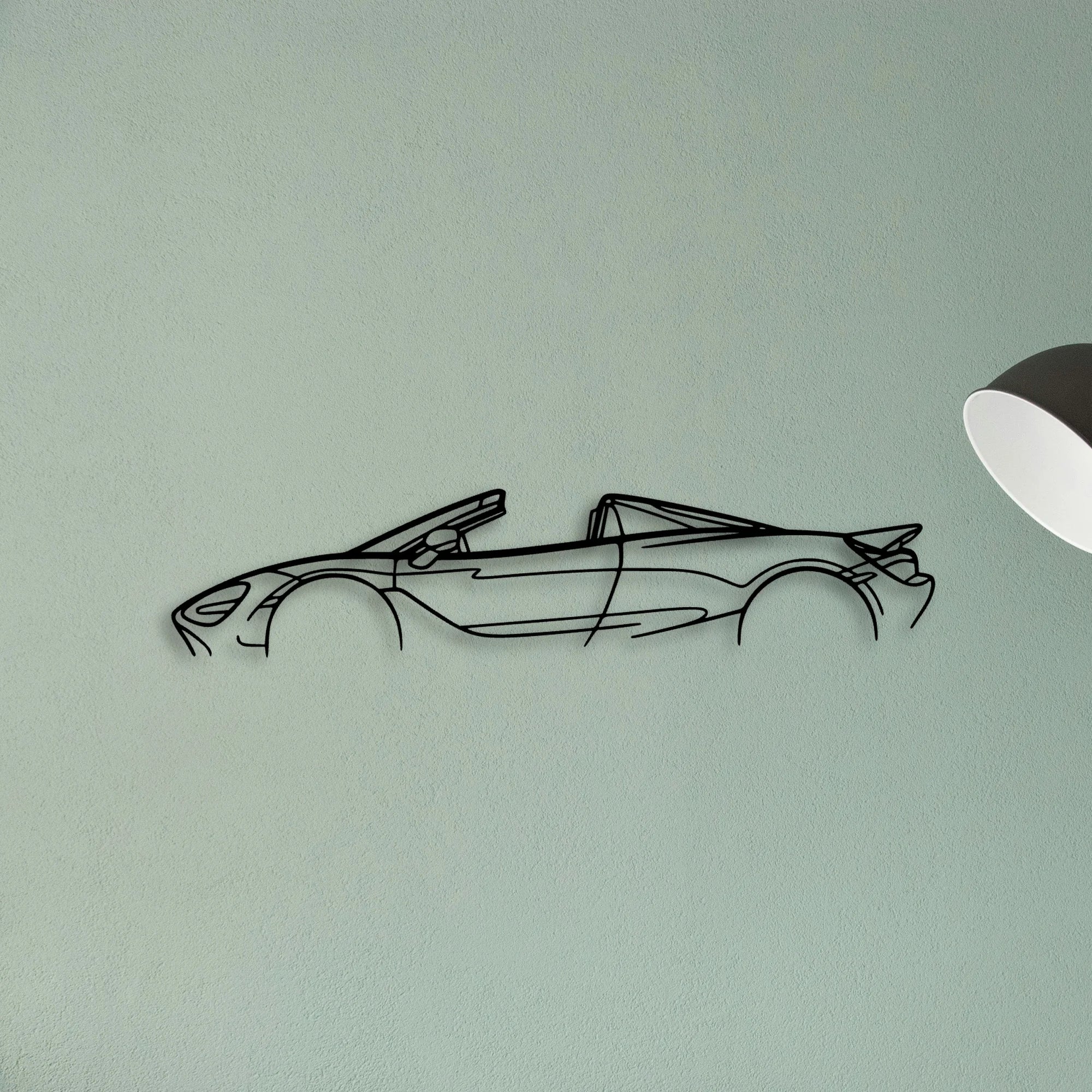 720S Spider 2022 Classic Silhouette Metal Wall Art - Tinvibe