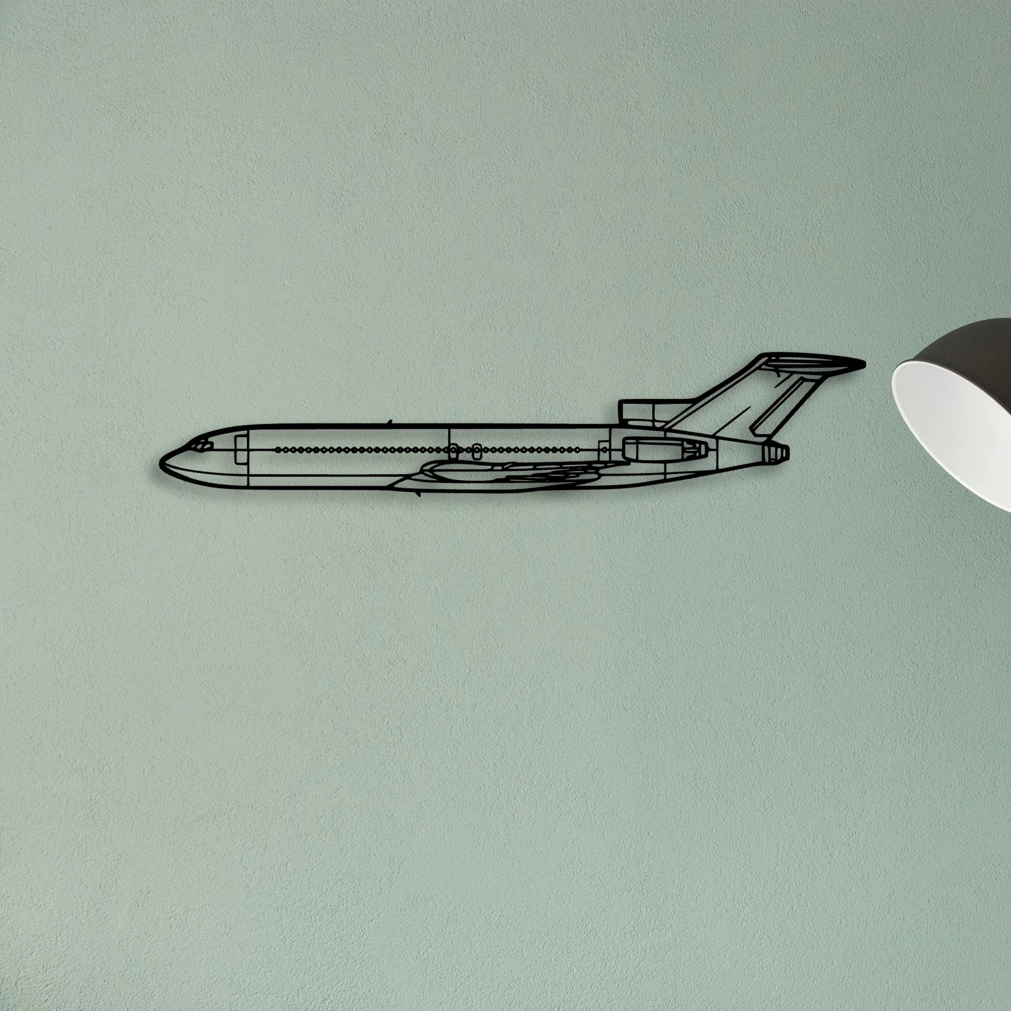 727 Classic Aircraft Silhouette Metal Wall Art - Tinvibe