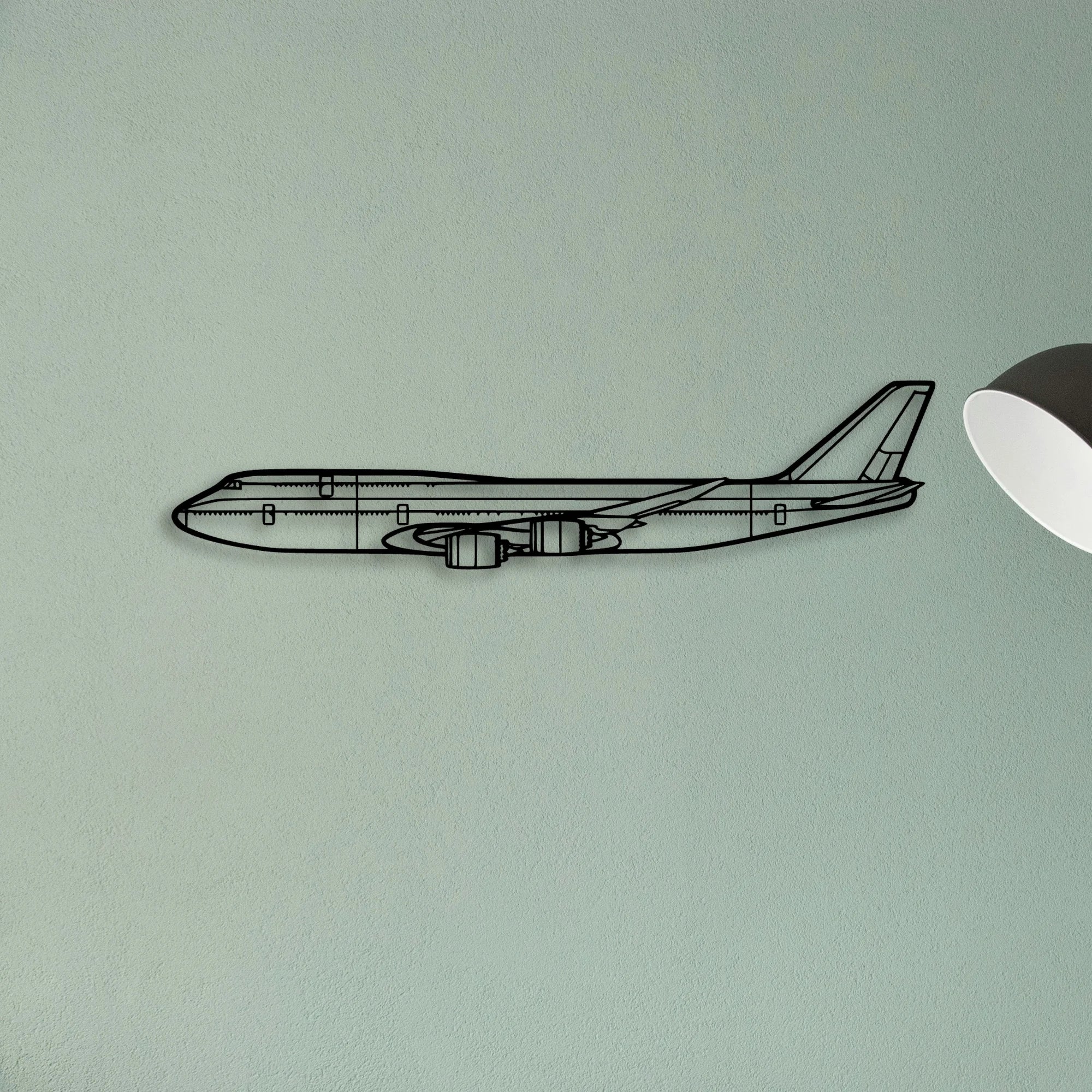 747 400F Classic Aircraft Silhouette Metal Wall Art - Tinvibe