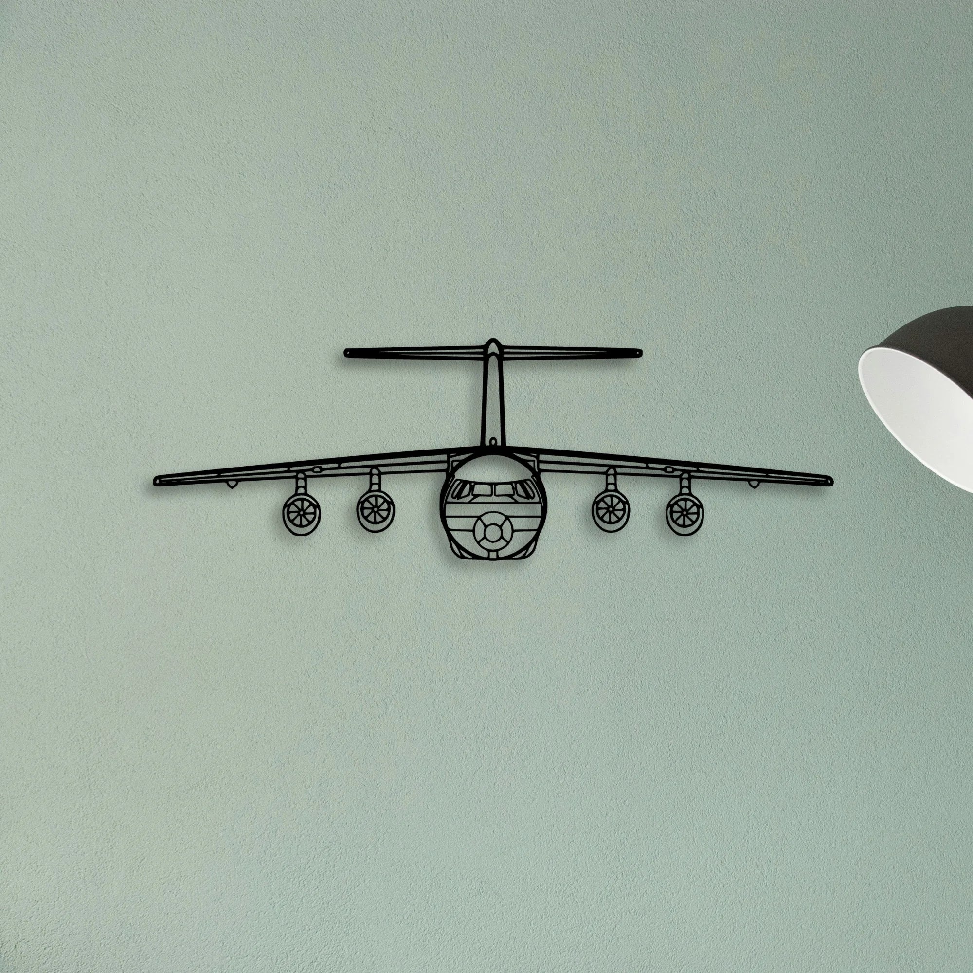 747 8 2 Classic Aircraft Silhouette Metal Wall Art - Tinvibe