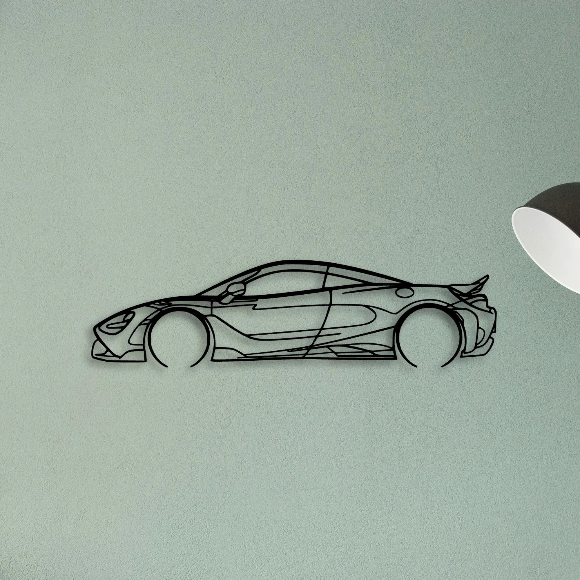 765LT Coupe Classic Silhouette Metal Wall Art - Tinvibe