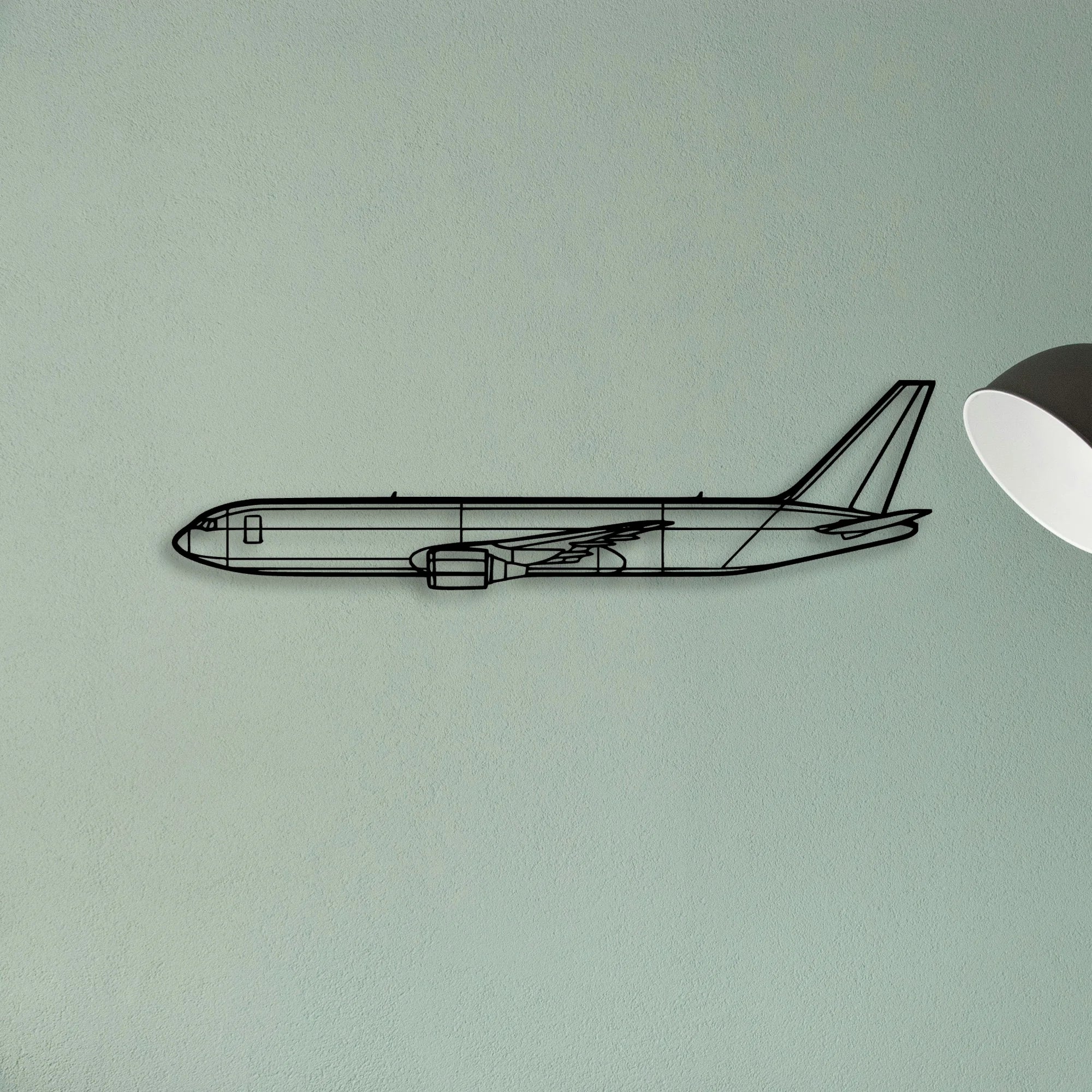 767 300F 2 Classic Aircraft Silhouette Metal Wall Art - Tinvibe